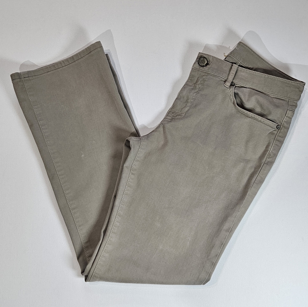 Elie Tahari‎ Womens Khaki Pants Size 6 Beige Nicola Jean High Waist Straight Leg